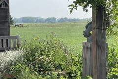 Uitzicht Ollediek vanuit de tuin - voorjaar